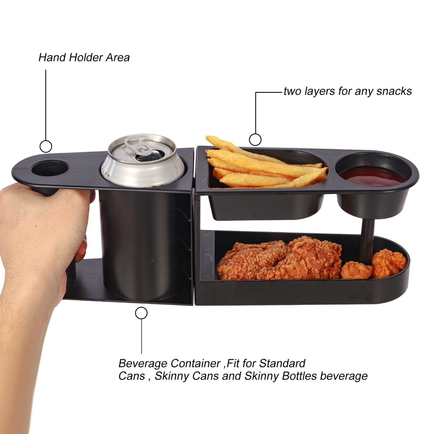 Longpartne beer holder with snacks tray camping gift